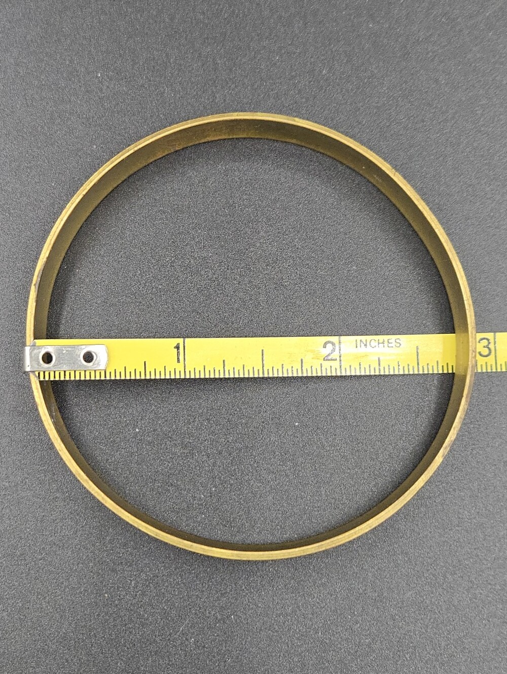 Vintage Etched Brass Bracelet/ Bangle - Picture 4 of 6